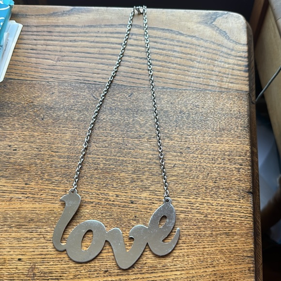 Giant Stainless Steel Love pendant 4 1/2” x 2 1/4” - Picture 2 of 3